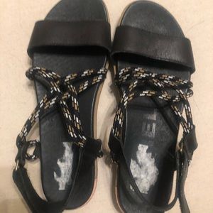 Sorel black sandals-NEW